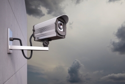 CCTV Camera with clouds